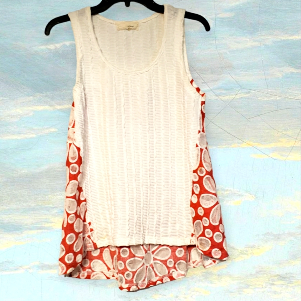 A'Reve Anthropologie Sleeveless high low Top